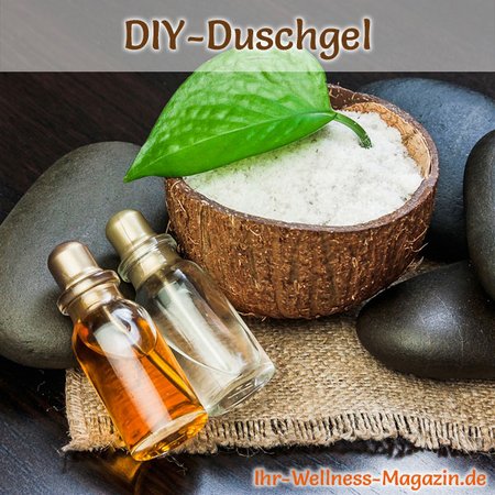 Duschgel selber machen - Duschgel Rezept für ein Meersalz Duschgel