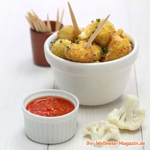 Blumenkohl-Nuggets mit Dip