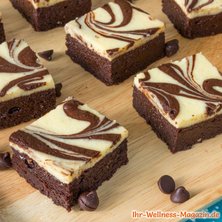 Saftige Low Carb Schoko-Vanille-Brownies