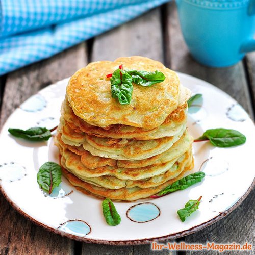 Protein-Pancakes mit Spinat