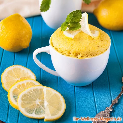 Low Carb Zitronen-Tassenkuchen mit Buttermilch