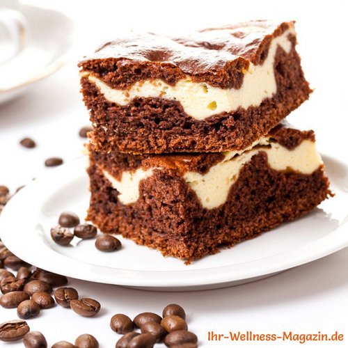 Low Carb Kaffee-Brownies mit Vanillecreme