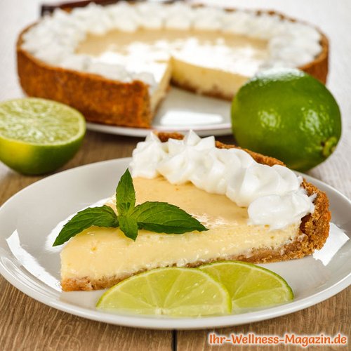 Cremiger Low Carb Limettenkuchen