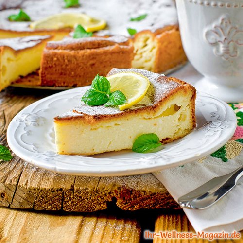 Low-Carb-Käsekuchen mit Zitronensaft