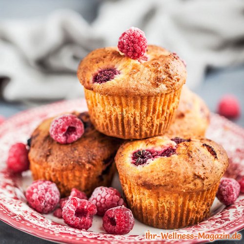 Schnelle, einfache Low Carb Himbeer-Muffins