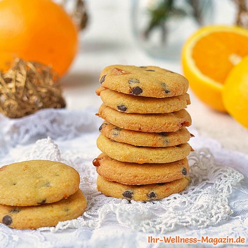 Low-Carb-Orangenkekse mit Schokostückchen