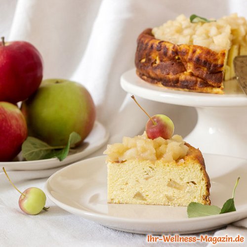 Low Carb Apfel-Käsekuchen ohne Boden