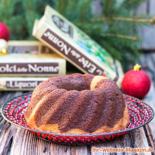 Weihnachtlicher Low-Carb-Marmorkuchen