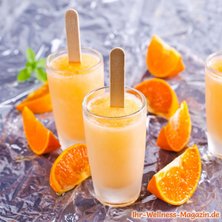 Low Carb Orangen-Wassereis am Stiel