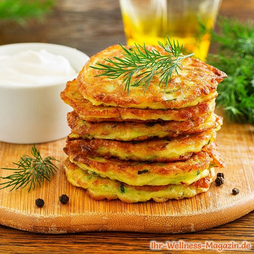 Low Carb Zucchini-Käse-Pfannkuchen