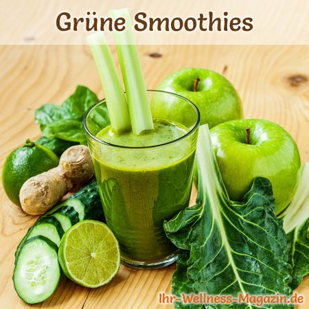 zum - Abnehmen Immunsystem, Rezept und Entgiften Apfel-Ingwer-Smoothie fürs Grüner