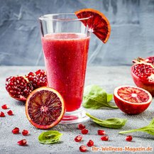 Cremiger Granatapfel-Blutorangen-Smoothie