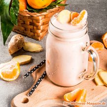 Cremiger Mandarinen-Ingwer-Eiweißshake