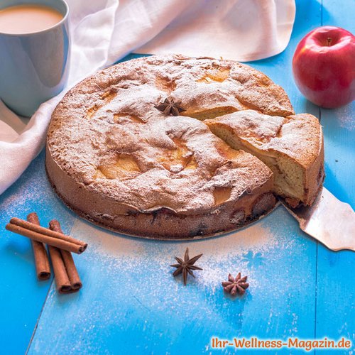 Einfacher versunkener Low-Carb-Apfelkuchen