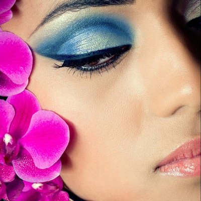 Blaues Augen-Make-up