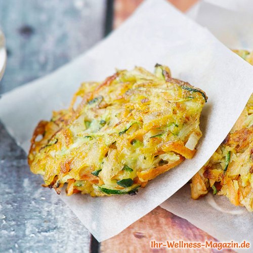 Protein-Pancakes mit Karotten und Zucchini