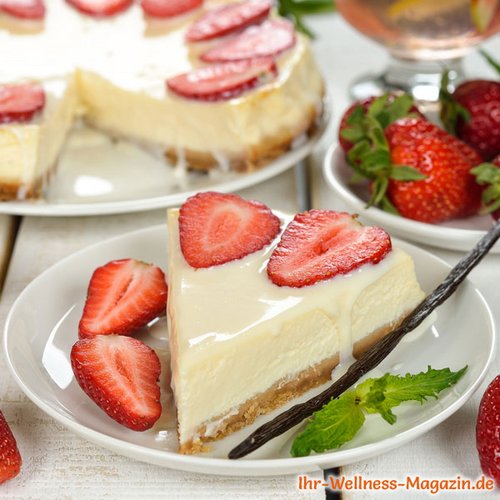 Low Carb Quarkkuchen mit Vanille-Topping