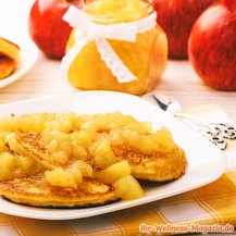 Low Carb Quark-Pancakes mit Apfelkompott