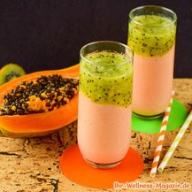 Cremiger Papaya-Kiwi-Smoothie