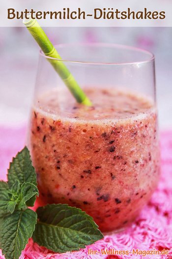 Buttermilch-Shake mit Erdbeeren