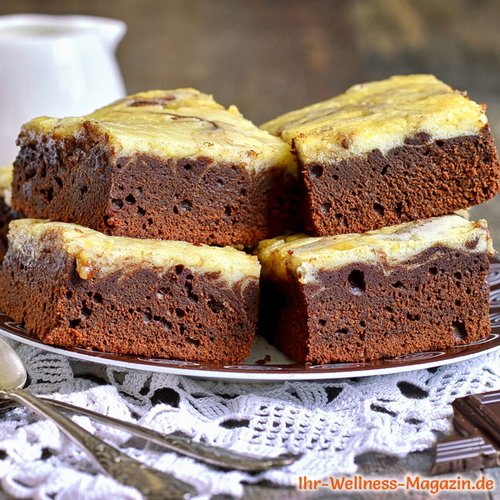 Low-Carb-Brownies mit Vanillepudding