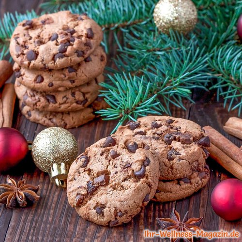 Low Carb Zimt-Cookies mit Schokostückchen