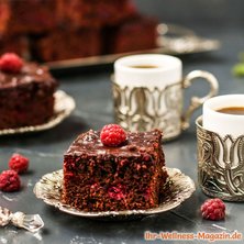 Einfacher Low Carb Schoko-Himbeer-Kuchen