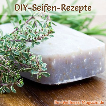 Seife herstellen - Rezept für selbstgemachte Kräuterseife