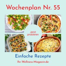 Wochenplan Nr. 55: Rezepte für Champignon-Auflauf, Kressesuppe, gefüllte Zucchini ...