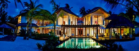 Malediven Insel Halaveli im Nord Ari Atoll: Insel Urlaub in einer Villa am Strand