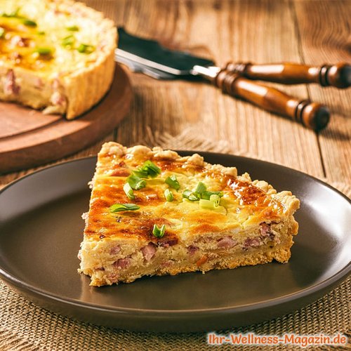 Käse-Quark-Quiche mit Schinken