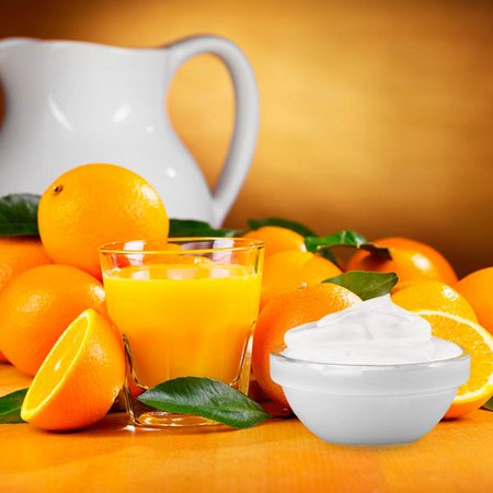 Orangen-Quark Haarkur mit Vitamin E für normales Haar