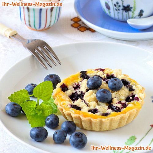 Low-Carb Blaubeer-Tartelettes mit Pudding 