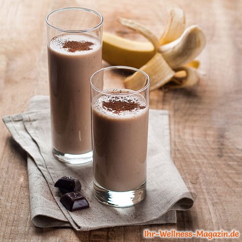 Schoko-Proteinshake mit Banane