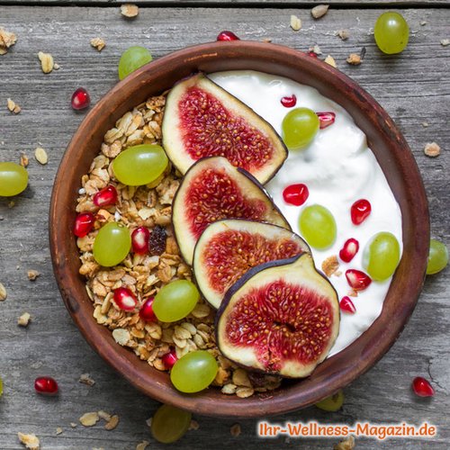 Frühstücksbowl mit Müsli und JoghurtFrühstücksbowl mit Müsli und Joghurt