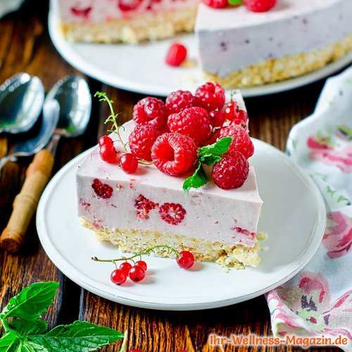 Low-Carb-Joghurttorte mit Himbeeren