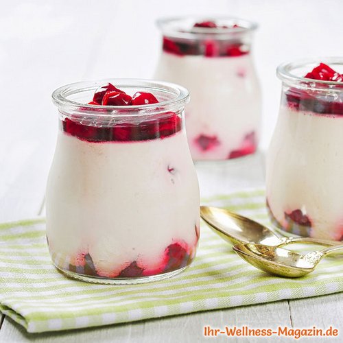 Kirsch-Quark-Dessert im Glas