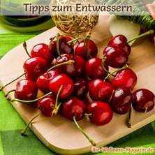 Entwässern mit Kirschen