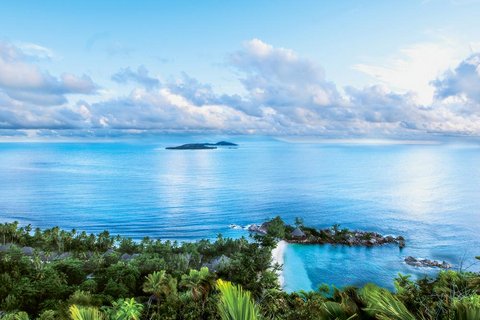Seychellen-Insel Praslin: Atemberaubend, dieser Strand mit Palmen