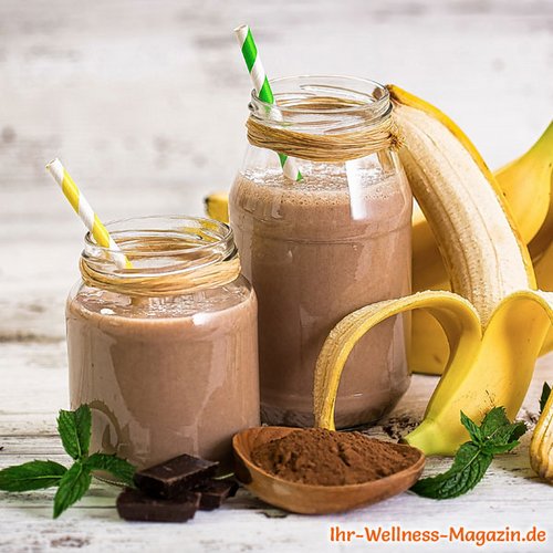 Schoko-Proteinshake mit Banane