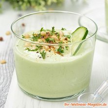 Kalte Gurken-Buttermilch-Suppe