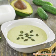 Kalte Avocadosuppe