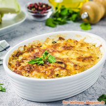 Low-Carb-Weißkohlauflauf mit Hackfleisch