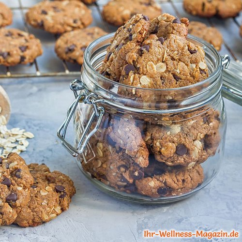 Hafer-Schoko-Kekse - gesundes Rezept ohne Zucker