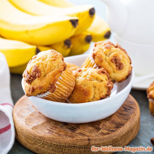 Schnelle, einfache Low Carb Bananen-Muffins