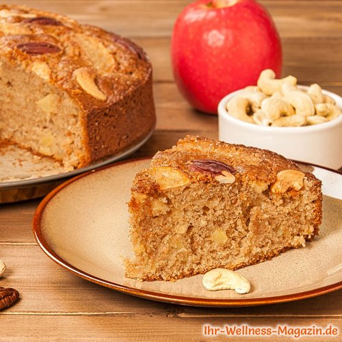 Low-Carb-Apfelkuchen mit Cashews und Pekannuss