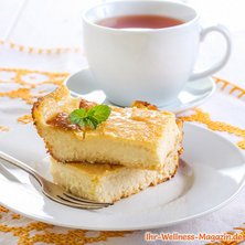 Leichter Low Carb Vanille-Schmandkuchen