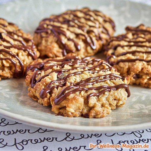 Bananen-Hafer-Cookies mit Schokolade