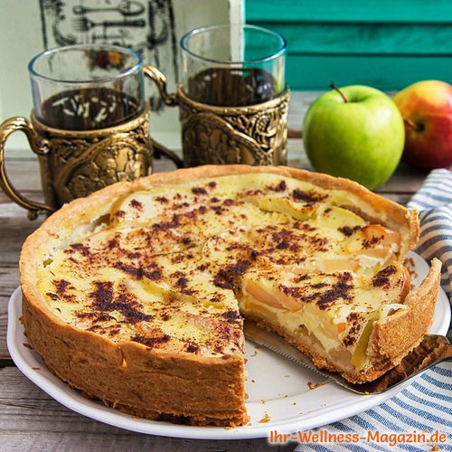 Low Carb Apfel-Schmandkuchen mit Pudding