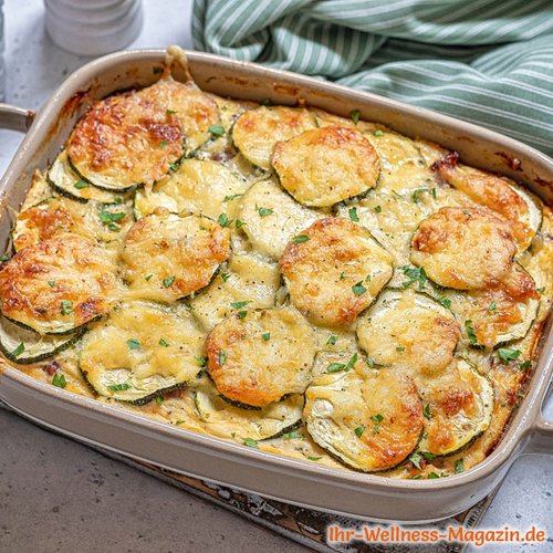 Vegetarischer Low-Carb-Zucchiniauflauf